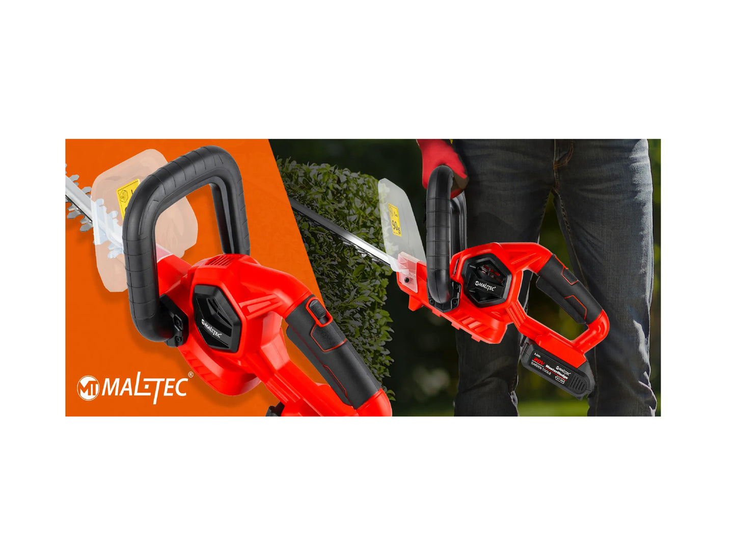 Foarfeca electrica pentru crengi si gard viu pe acumulator MasterHedge-20V, 580 mm, MalTec 111400