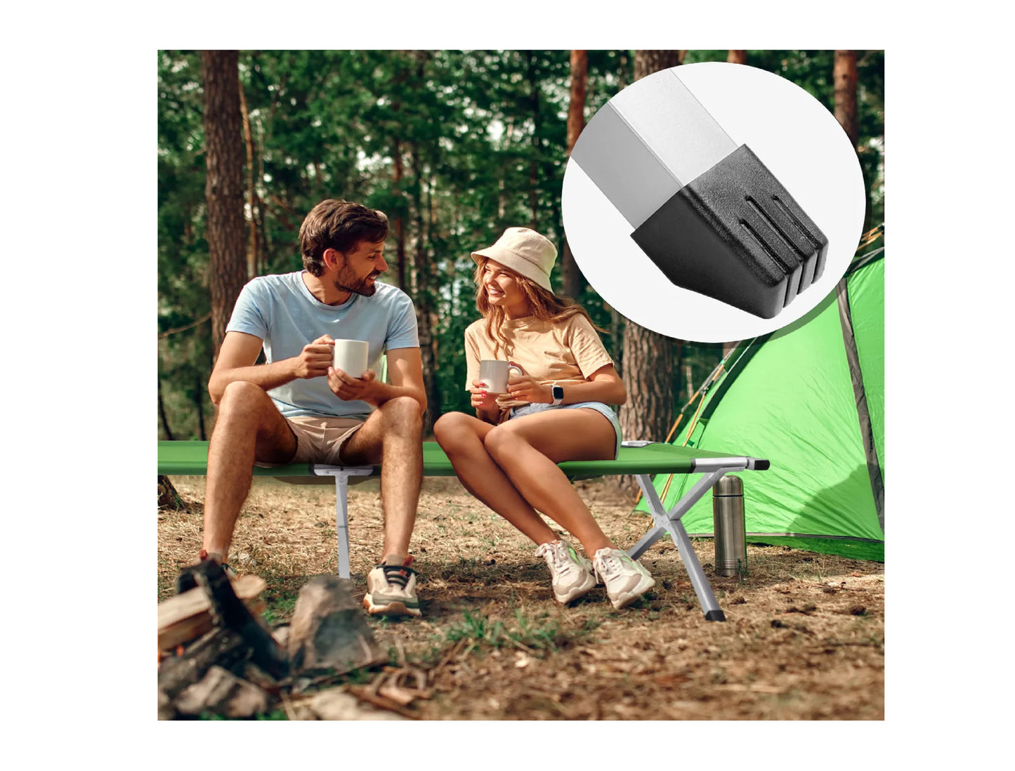 Pat de camping Sunwaal, 190 x 72,5 x 45 cm, MalTec 111407