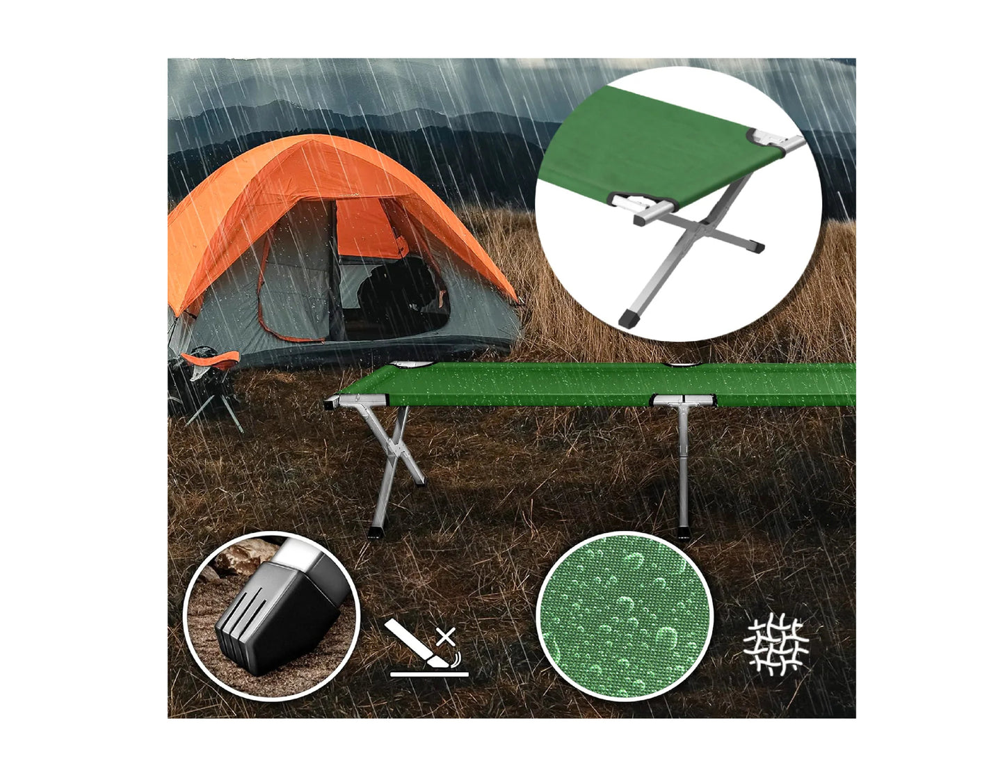 Pat de camping Sunwaal, 190 x 72,5 x 45 cm, MalTec 111407