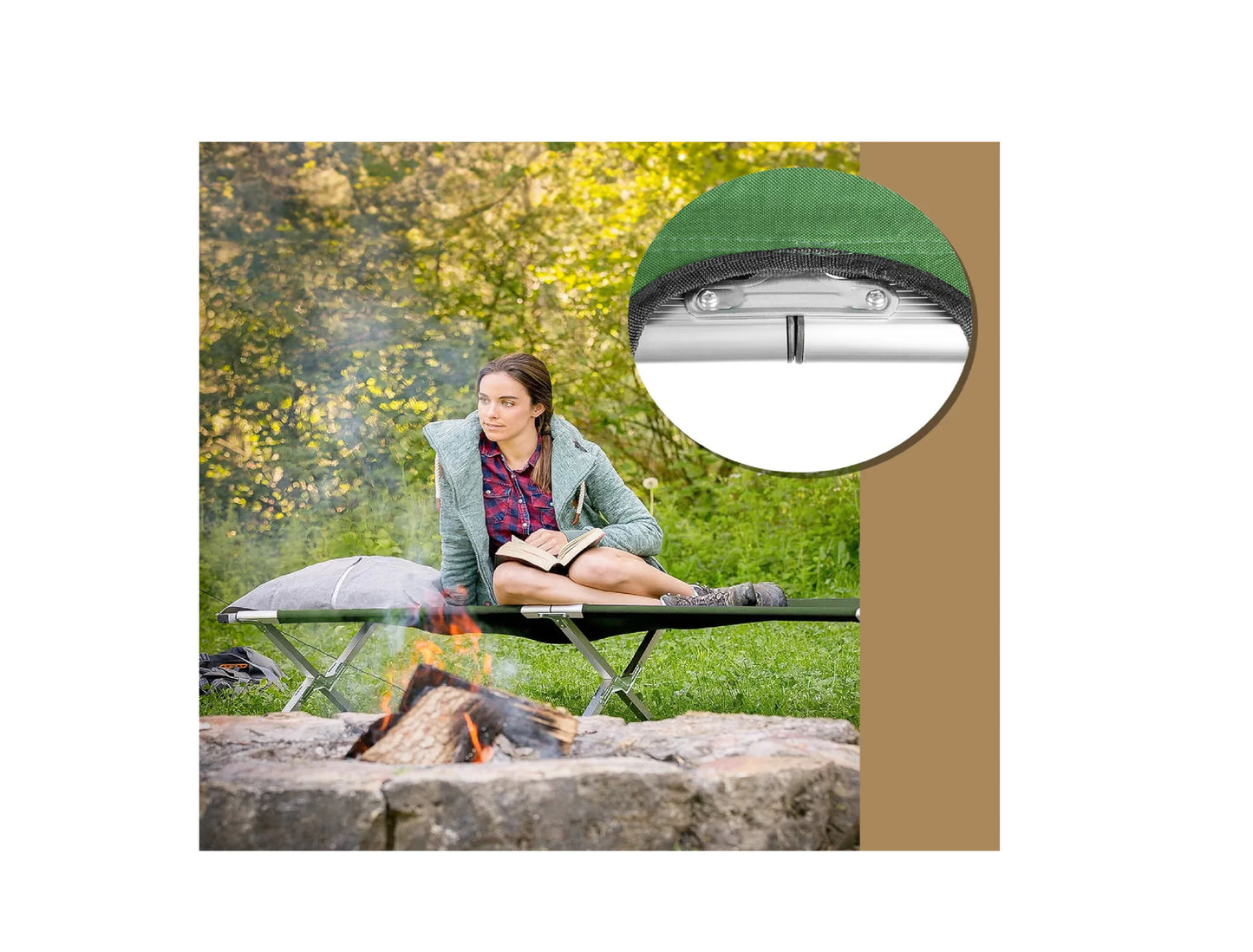 Pat de camping Sunwaal, 190 x 72,5 x 45 cm, MalTec 111407