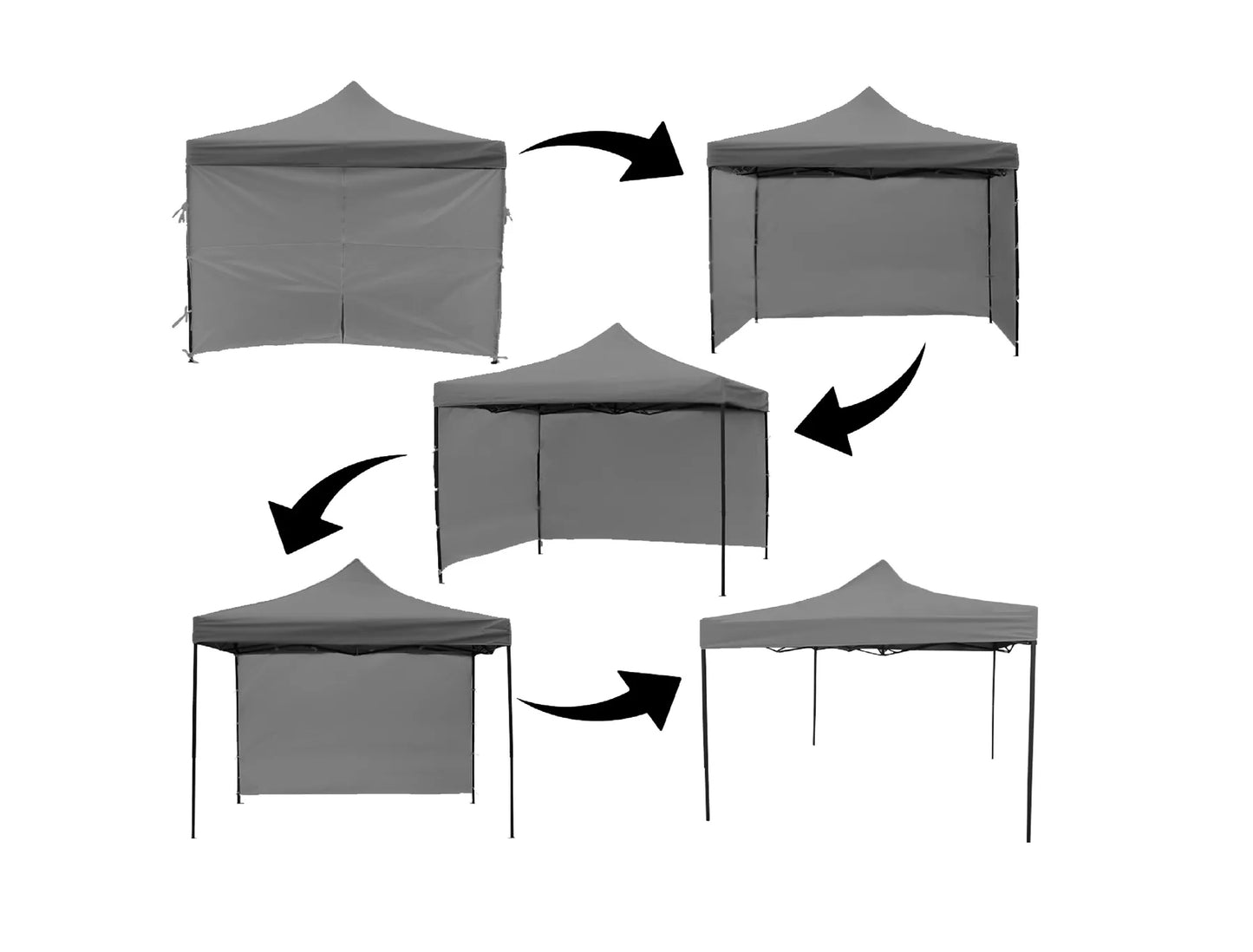 Pavilion de gradina Sunwaal, gri, 300 x 300 cm, MalTec 111248