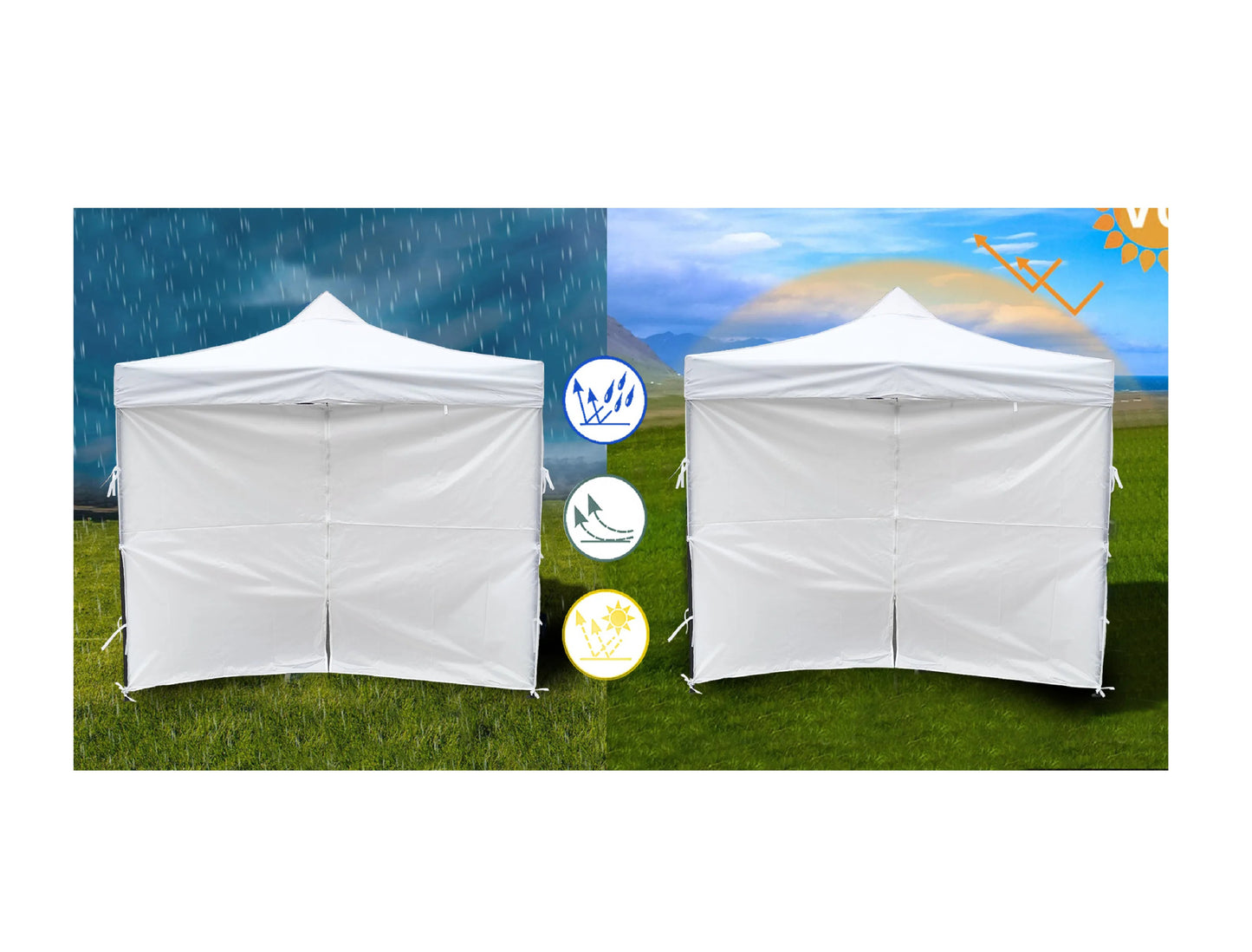 Pavilion de gradina Sunwaal alb, 300 x 300 cm, MalTec 111250