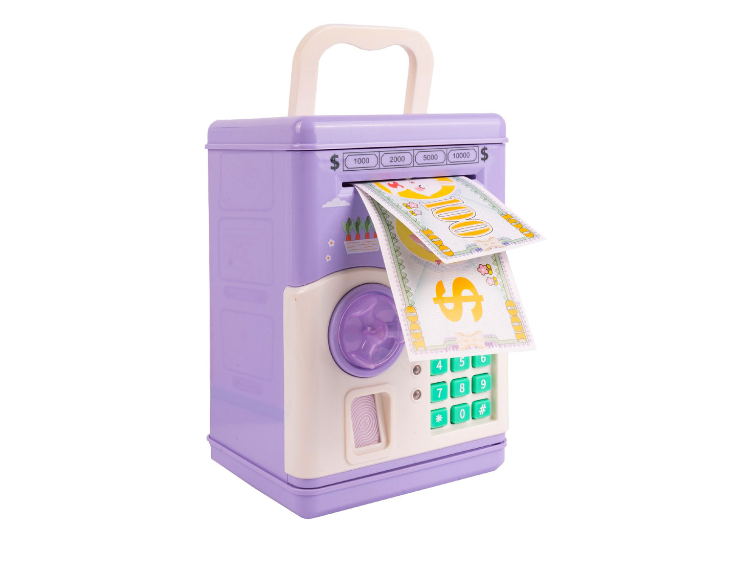 Pusculita pentru copii tip seif, 22,2 x 14,5 x 13,5 cm, MalPlay 111520