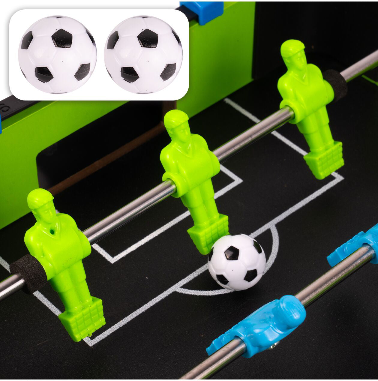 Masa portabila de Foosball, 51 cm x 7 cm x 40 cm, MalPlay 111505