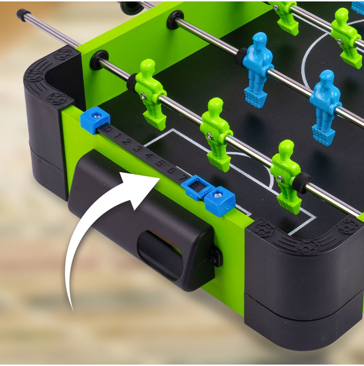 Masa portabila de Foosball, 51 cm x 7 cm x 40 cm, MalPlay 111505