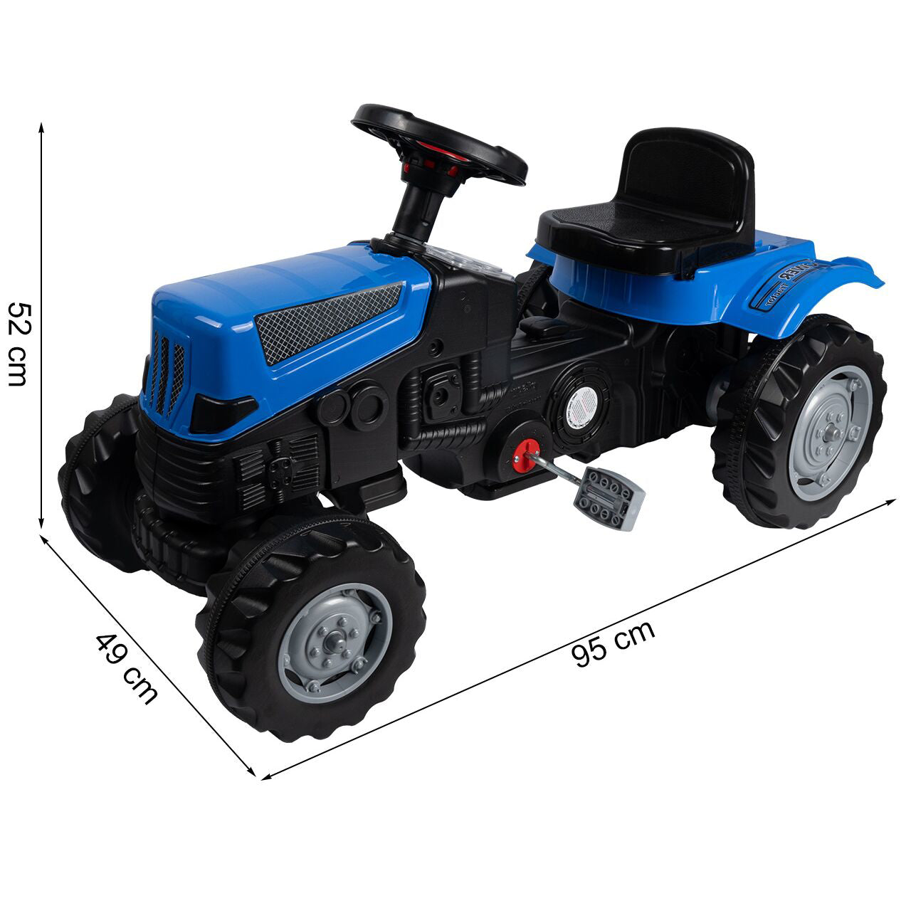 Tractor cu pedale XXL, albastru, MalPlay 111722