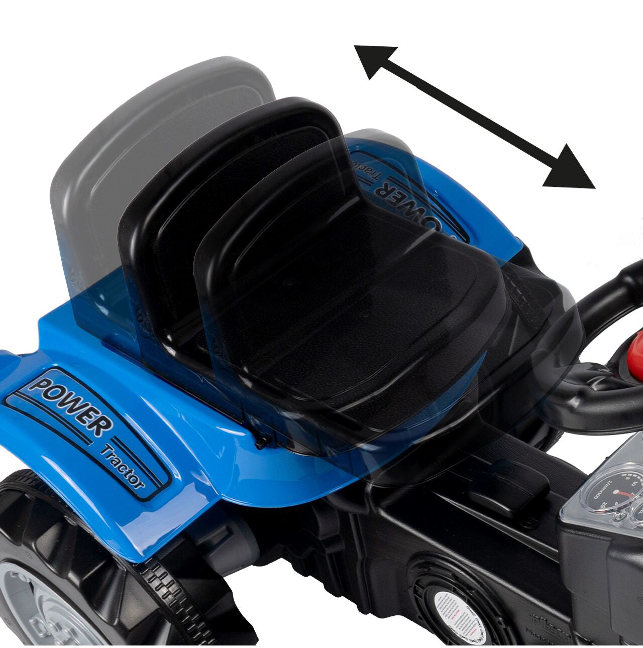 Tractor cu pedale XXL, albastru, MalPlay 111722