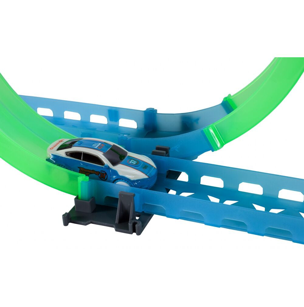 Pista luminoasa cu masinuta, 95 x 41 x 26 cm, MalPlay 107951