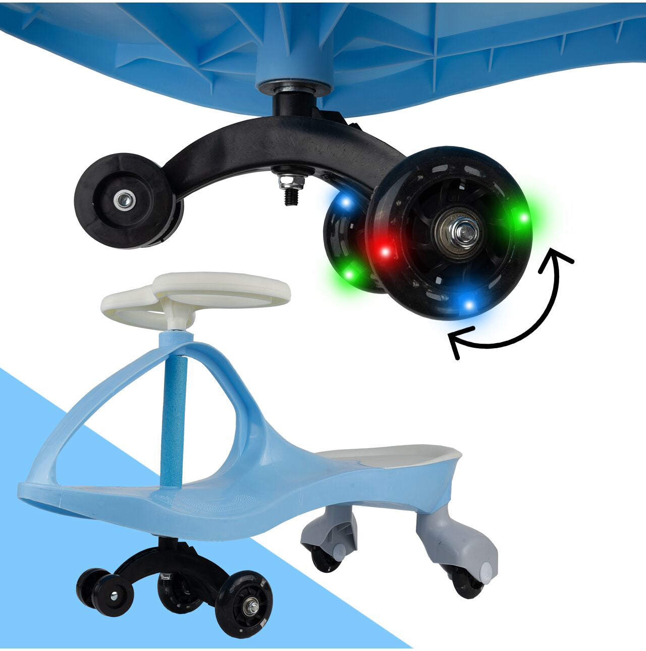 Vehicul Gravity cu roti luminoase, 70 x 31 cm, MalPlay 109648