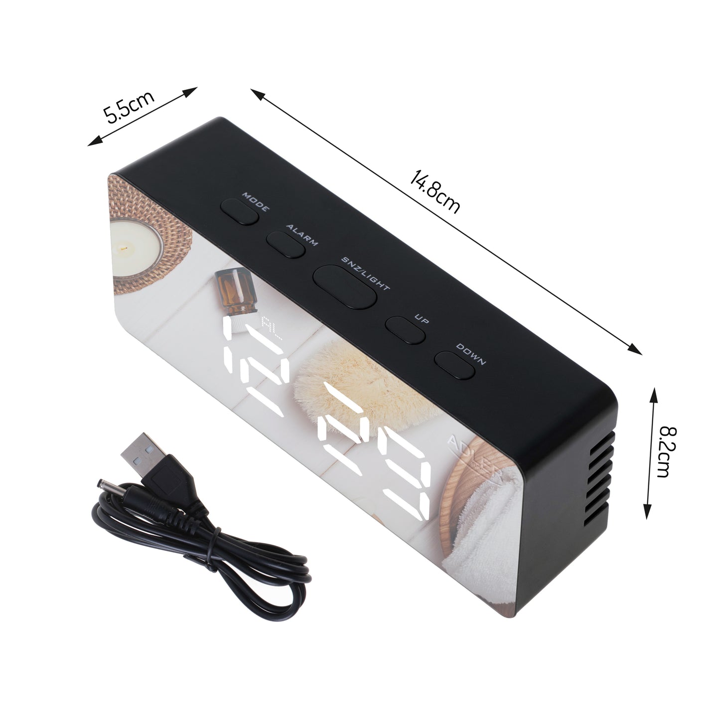 Ceas desteptator cu cablu USB si afisaj LED, Adler AD1189b