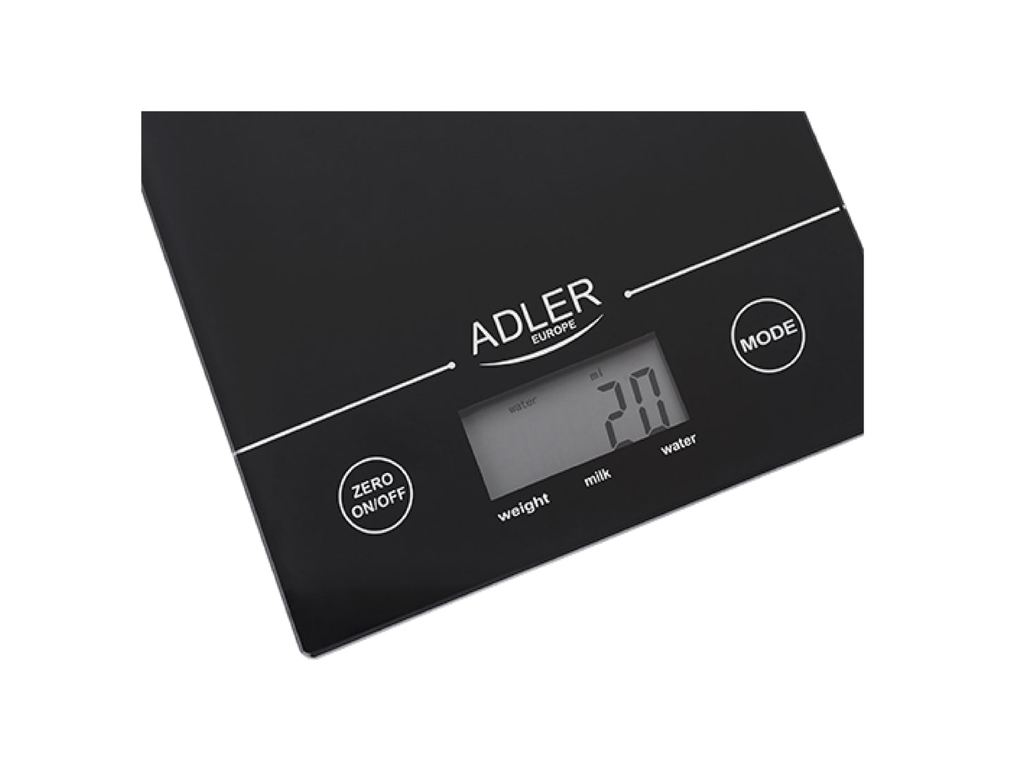 Cantar de buctarie cu afisaj LCD, negru, Adler AD3138b