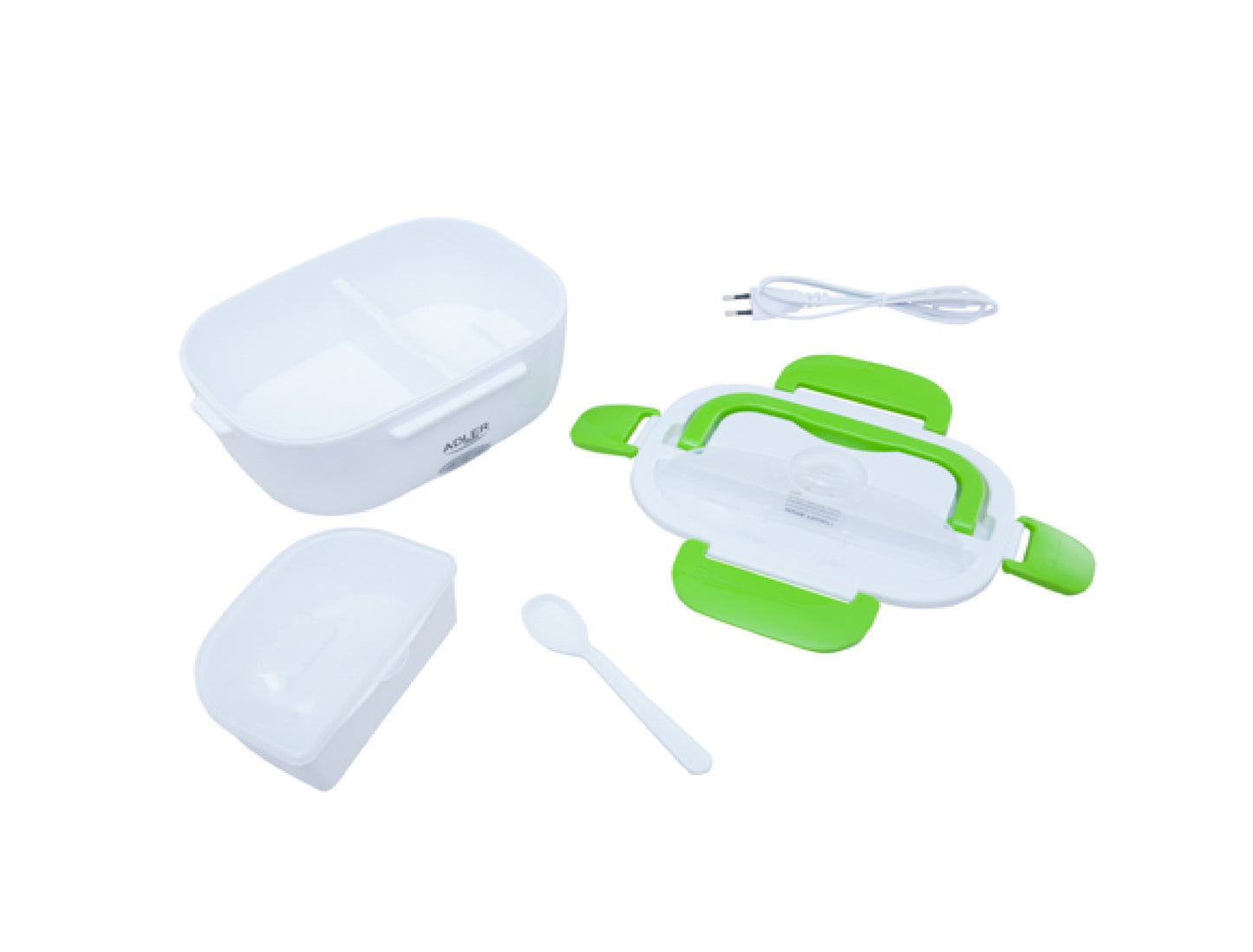 Cutie alimentara electrica pentru incalzirea pranzului, verde, Adler AD4474g