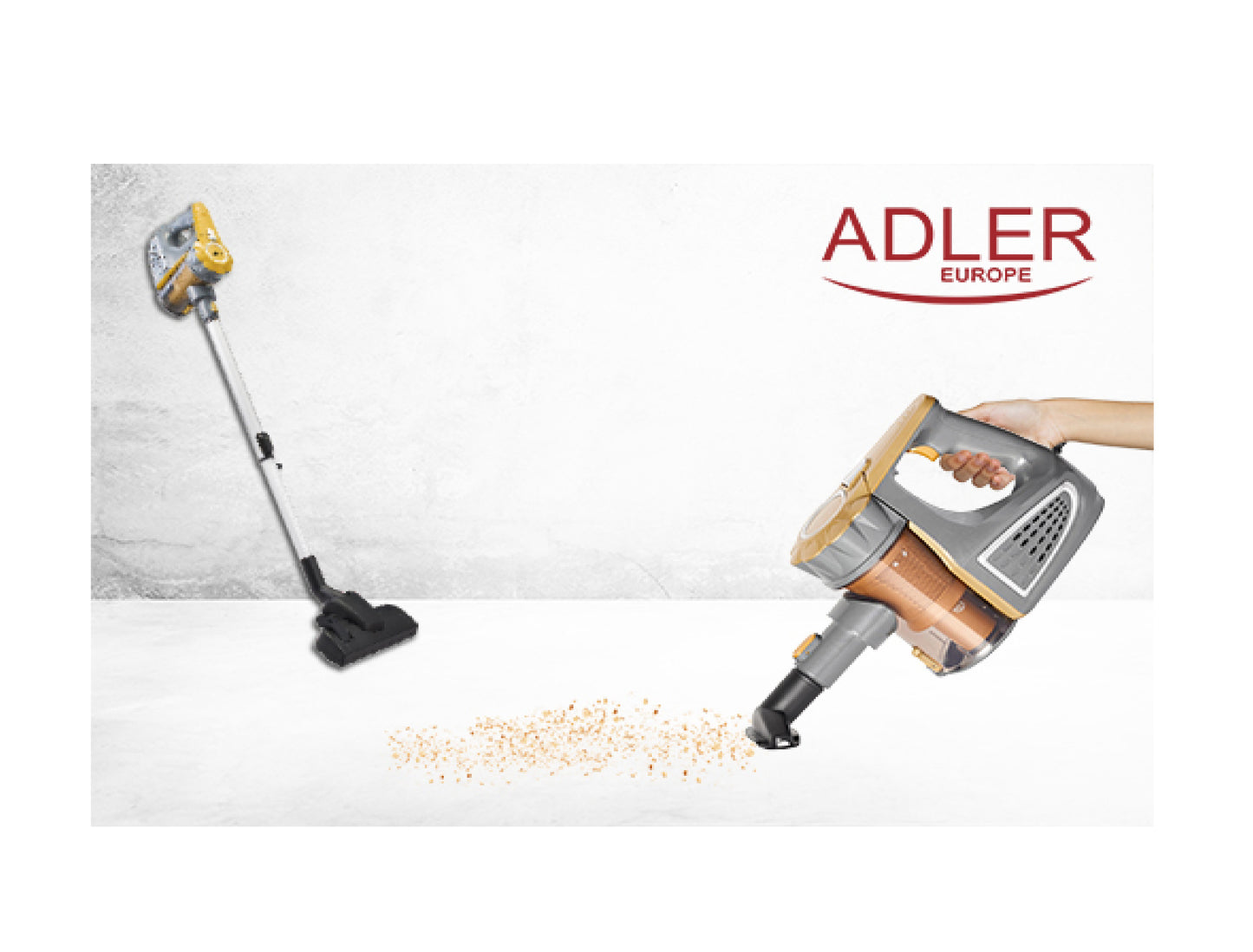 Aspirator vertical fara sac, 800 W, capacitate colectare 1.6 l, Adler AD7036