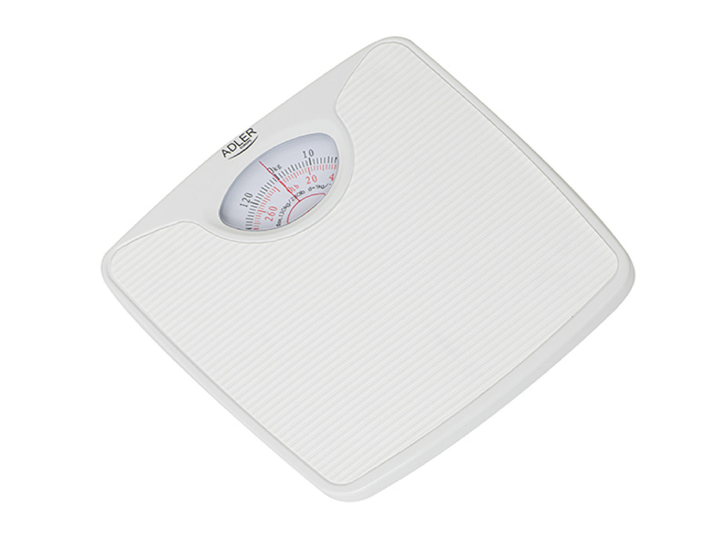 Cantar mecanic pentru baie, capacitate 130 kg, alb, Adler AD8151w