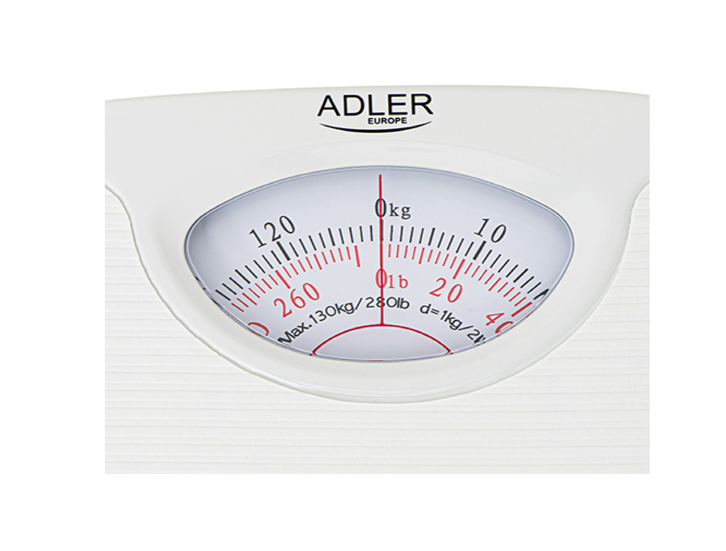 Cantar mecanic pentru baie, capacitate 130 kg, alb, Adler AD8151w