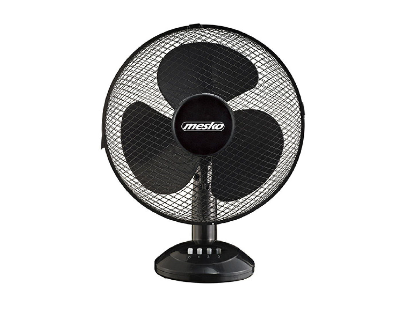 Ventilator de masa, 3 trepte, 45 W, negru, Mesko MS7310