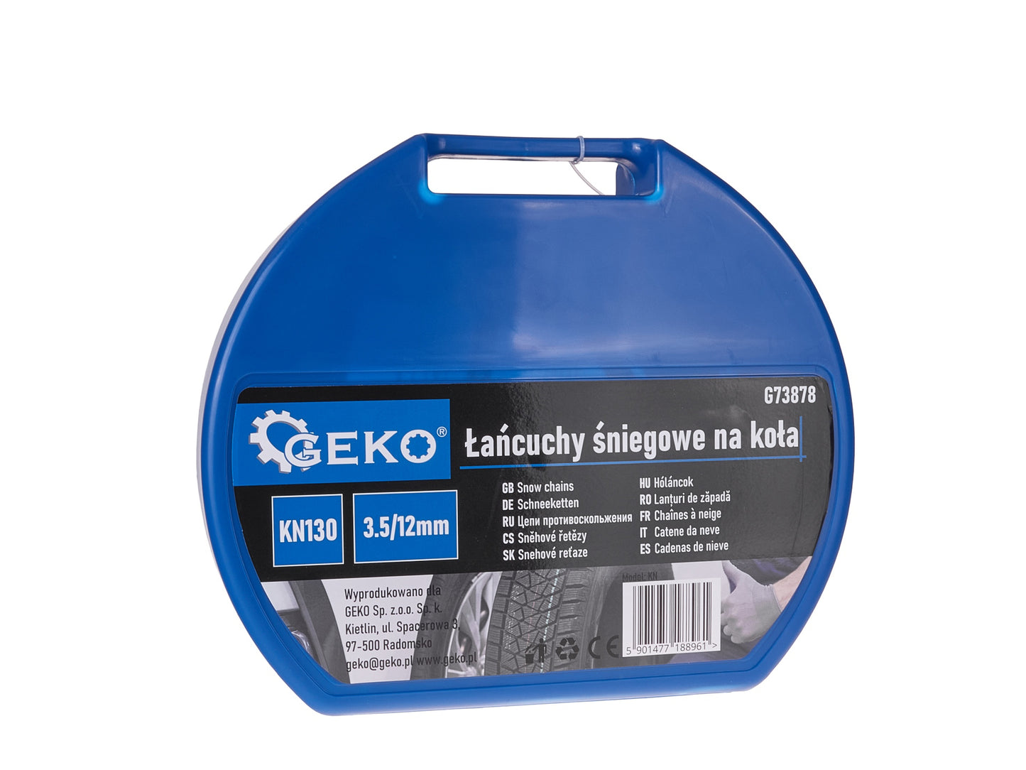 Set lanturi de zapada pentru roti KN130 3.5 / 12 mm, Geko G73878