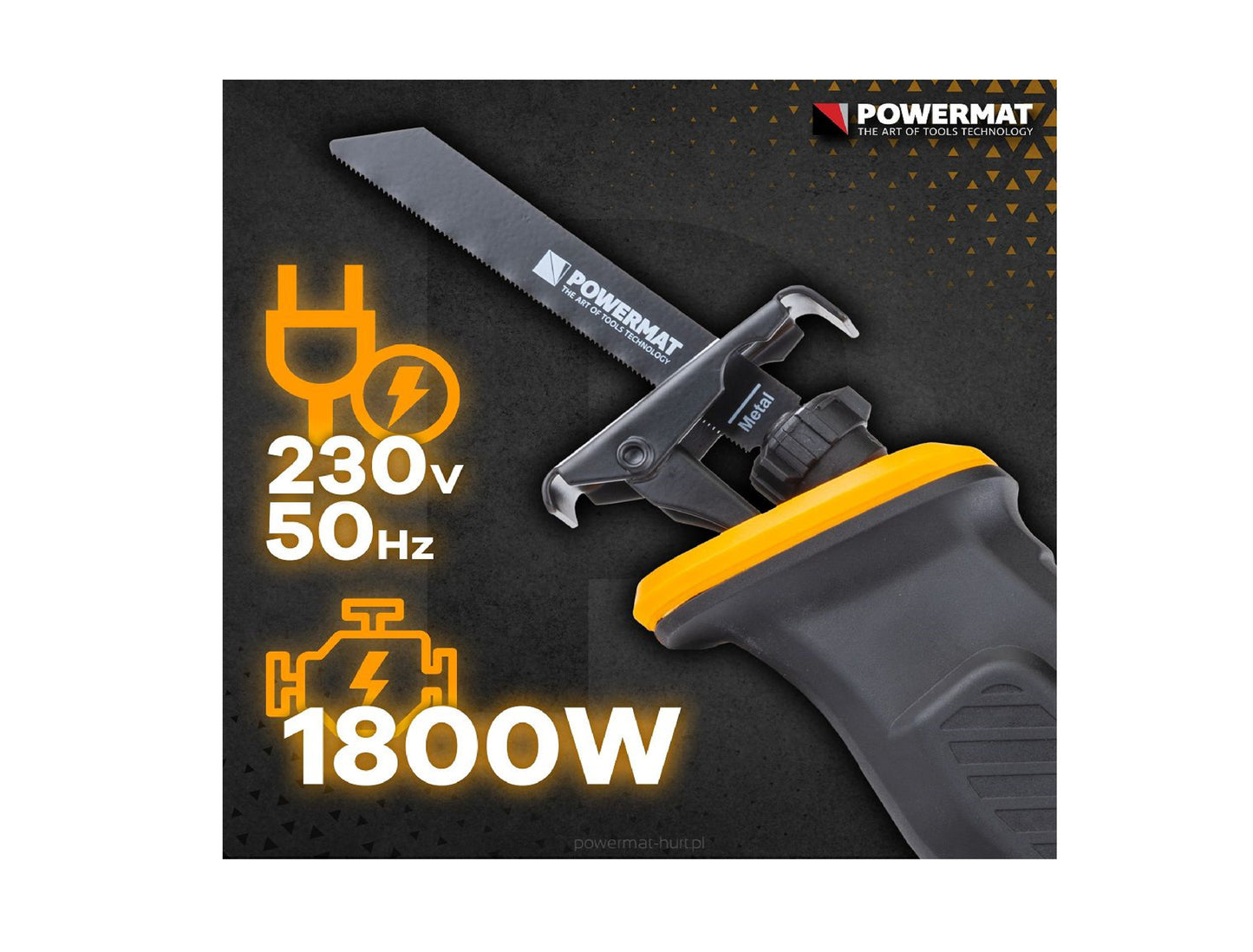 Fierastrau tip sabie PM-PSZ-1800TN, 1800 W, Powermat PM1278