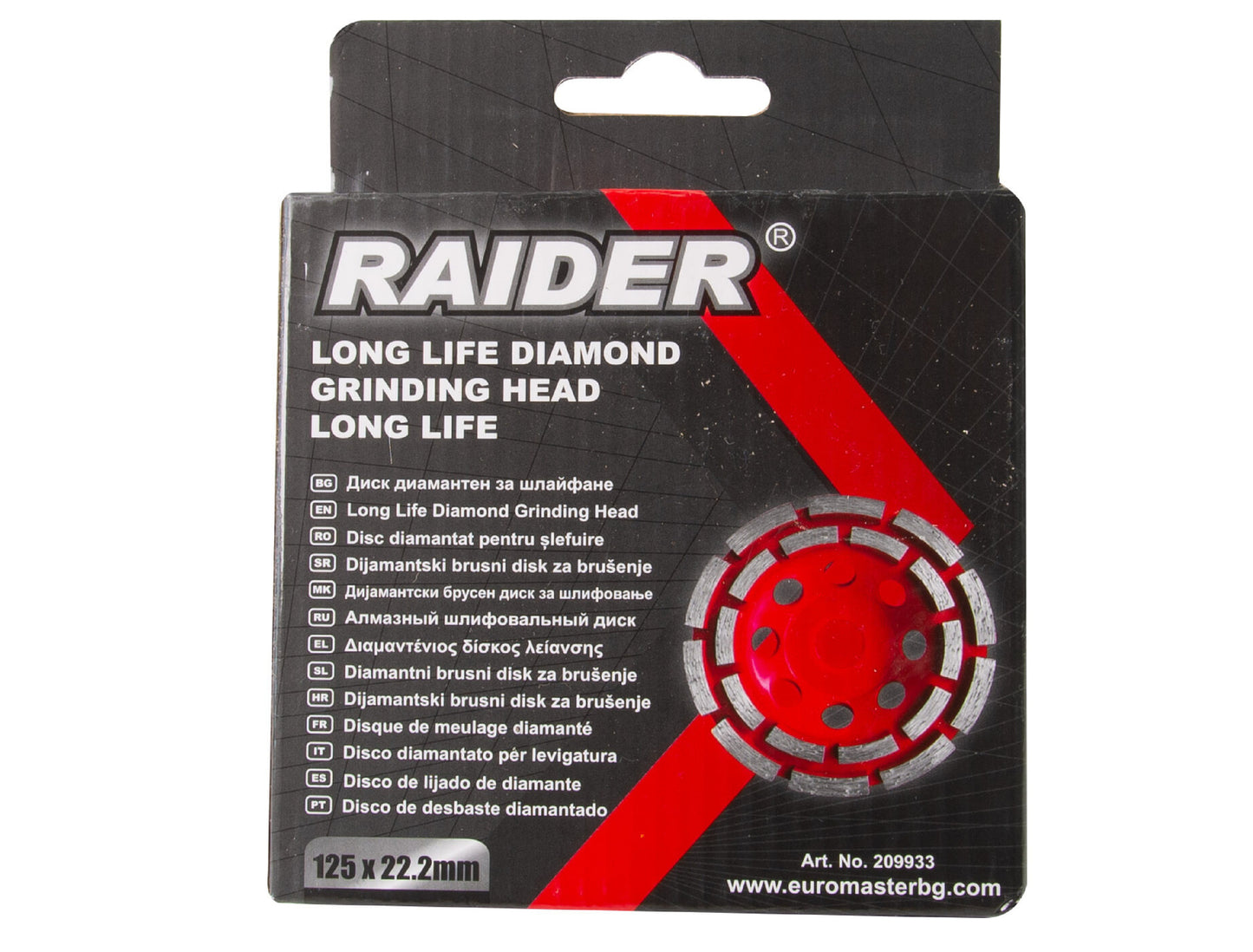 Disc diamantat pentru slefuit Long Life, 125 x 22.2 mm, Raider 209933