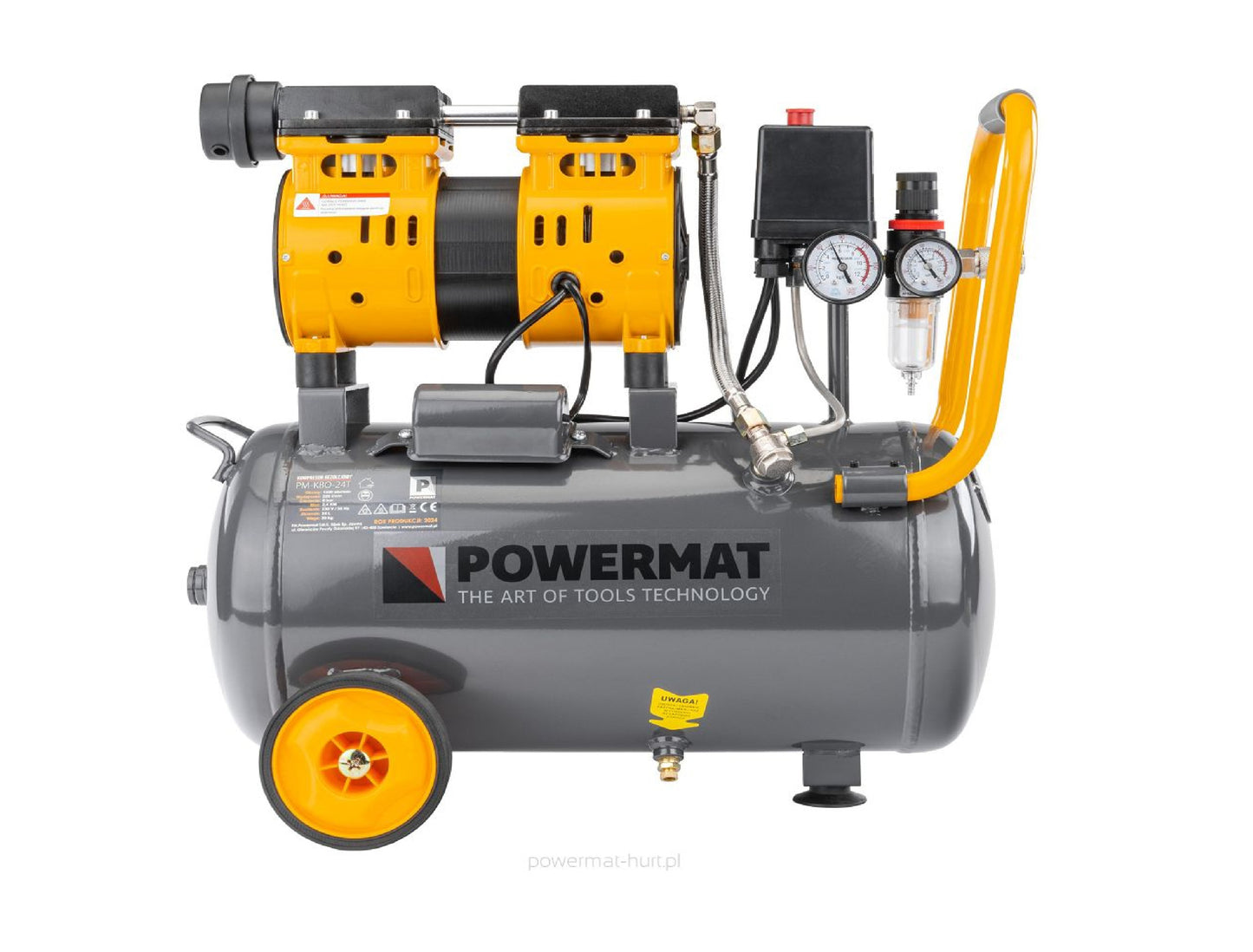 Compresor fara ulei PM-KBO-24T, 1.80 kW, Powermat PM1283