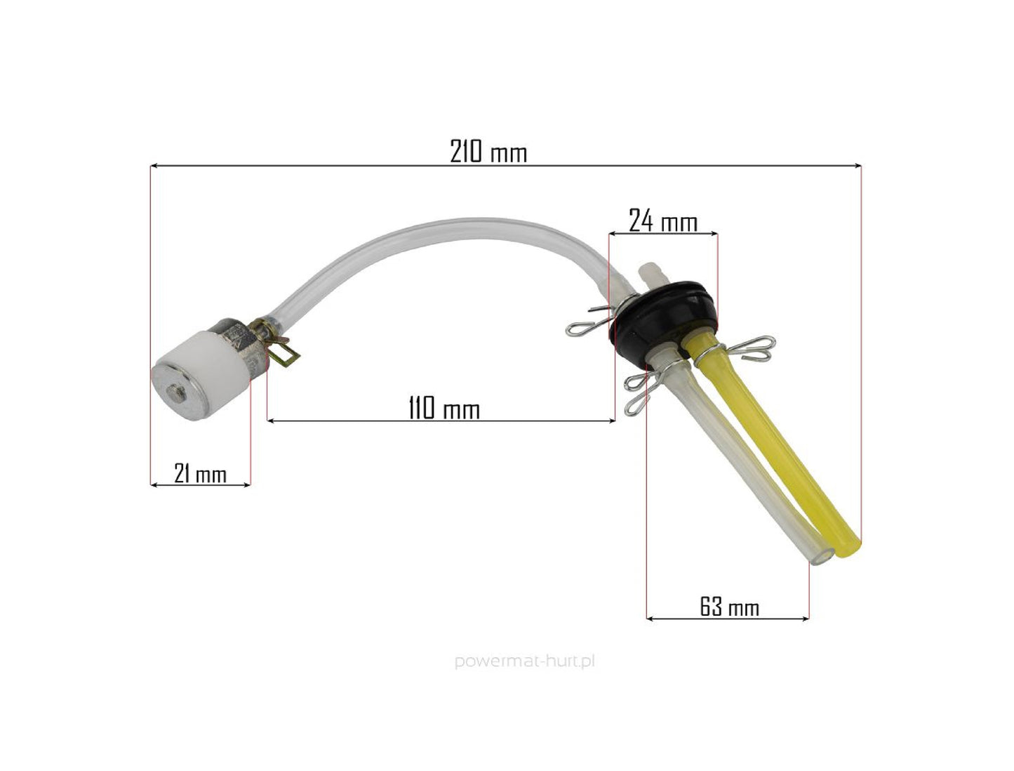 Furtun de combustibil cu filtru pentru motocositoarea PM-KS-600T, Powermat PM-KS-600T-WP