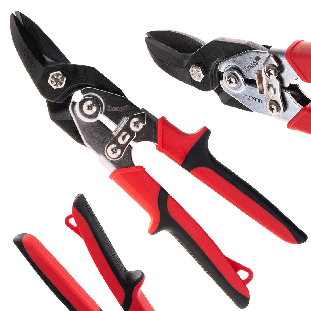 Foarfeca pentru tabla cu taiere pe stanga, Cr-V, 250 mm, Tvardy T00930