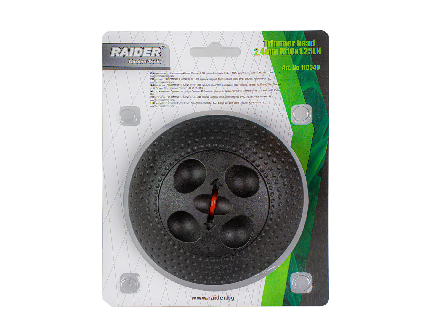 Capat pentru motocoasa, 2.4 mm, M10 x 1.25 LH, Raider 110348