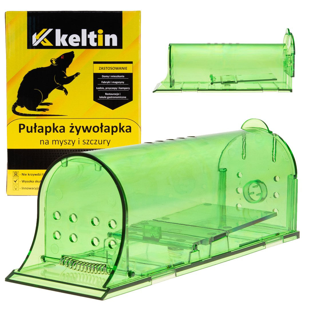Capcana pentru soareci, verde transparent, Keltin K02508