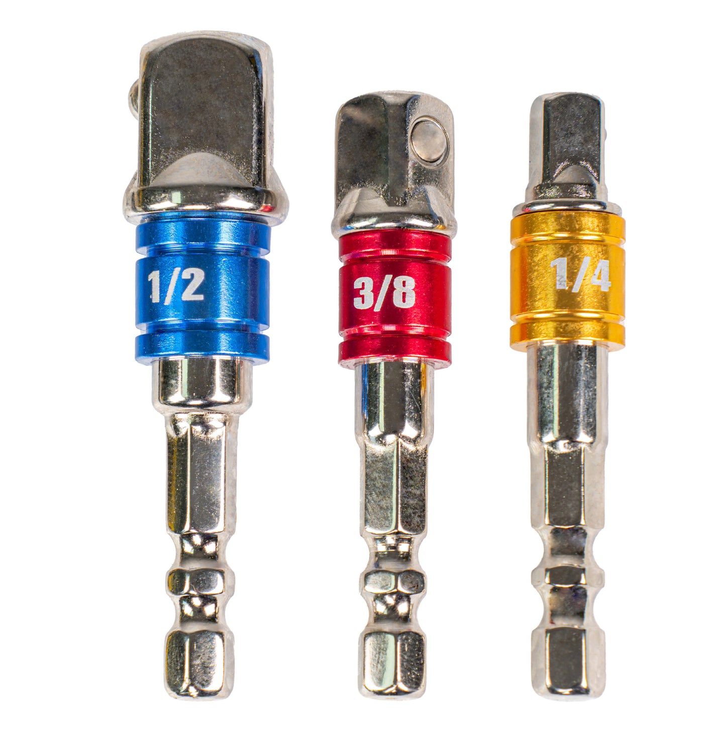 Set adaptoare chei tubulare, 1 / 2", 3 / 8", 1 / 4", 3 elemente, Topmaster 330312