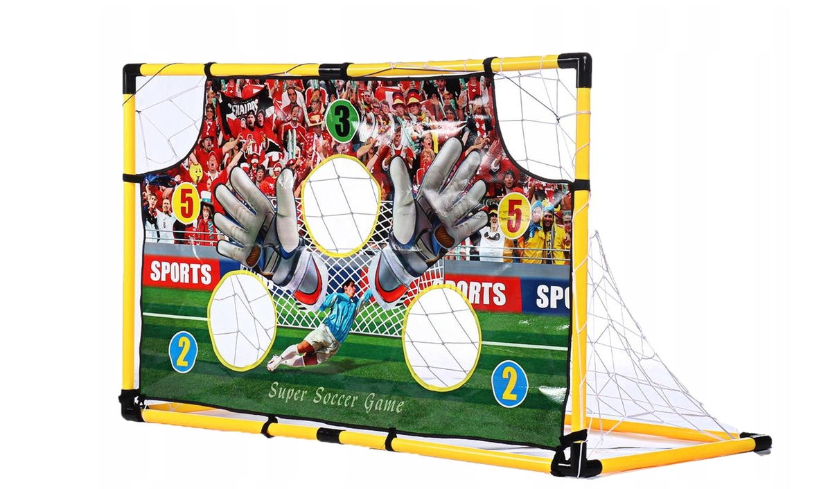 Set porti de fotbal pliabile cu mreje si minge, 119 x 56 x 71 cm, Lean 4480