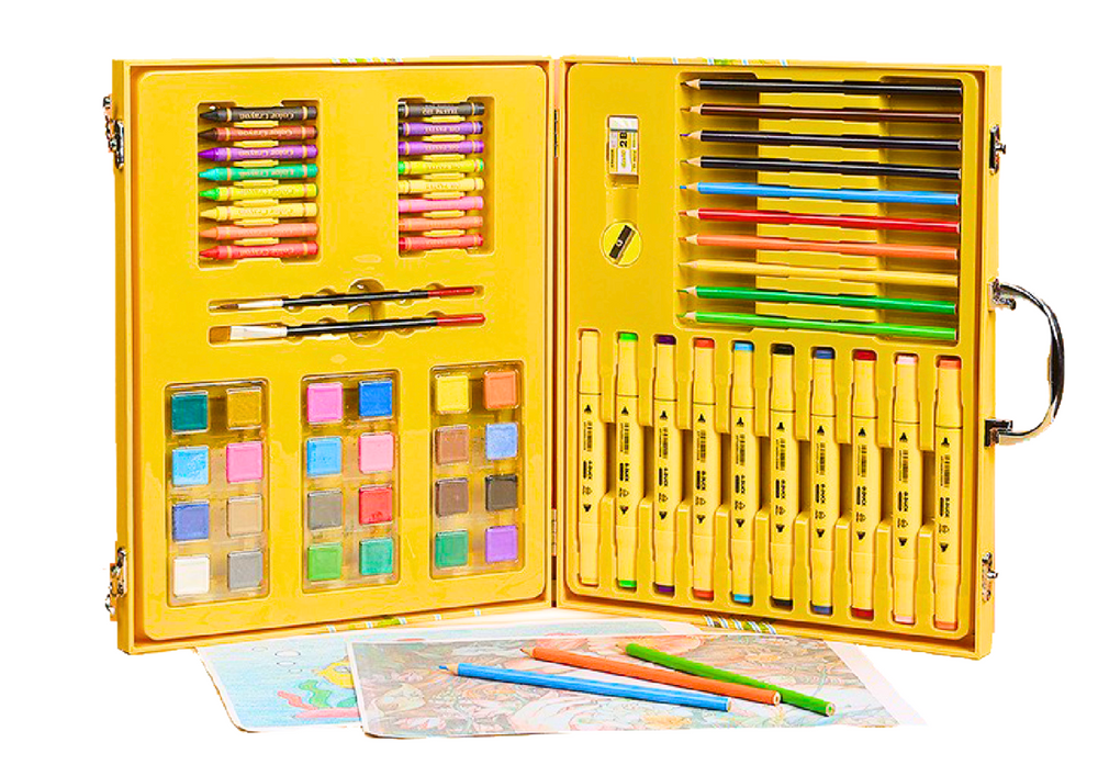 Set pictura, valiza cu model de rata, 34.5 x 28.5 x 4.5 cm, 84 elemente, Lean 20389