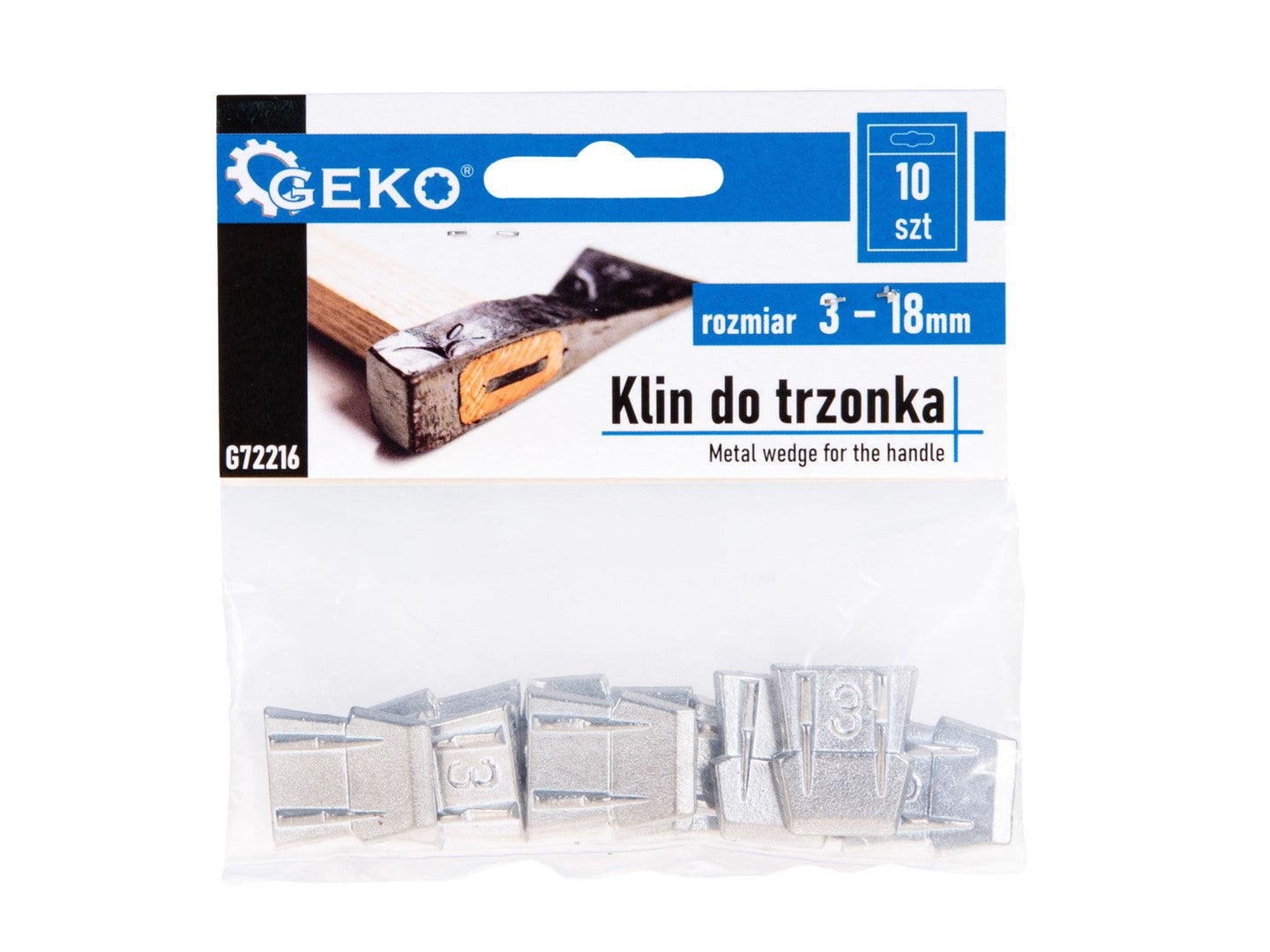 Set pene pentru despicat, marimea 3, 10 elemente, Geko G72216