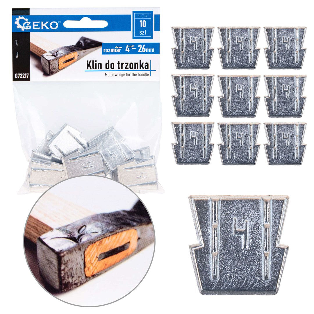 Set pene pentru despicat, marimea 4, 10 elemente, Geko G72217