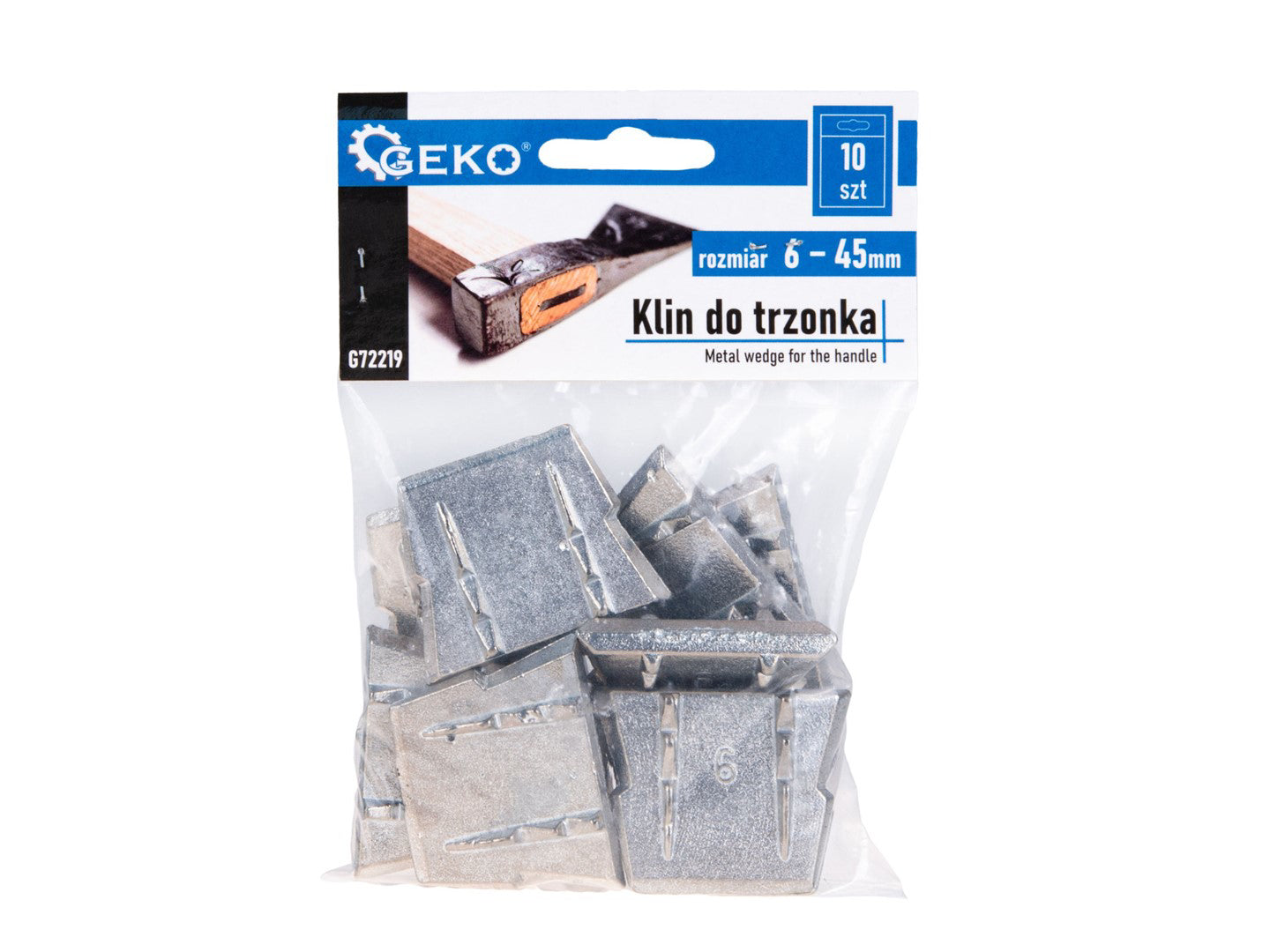 Set pene pentru despicat, marimea 6, 10 elemente, Geko G72219