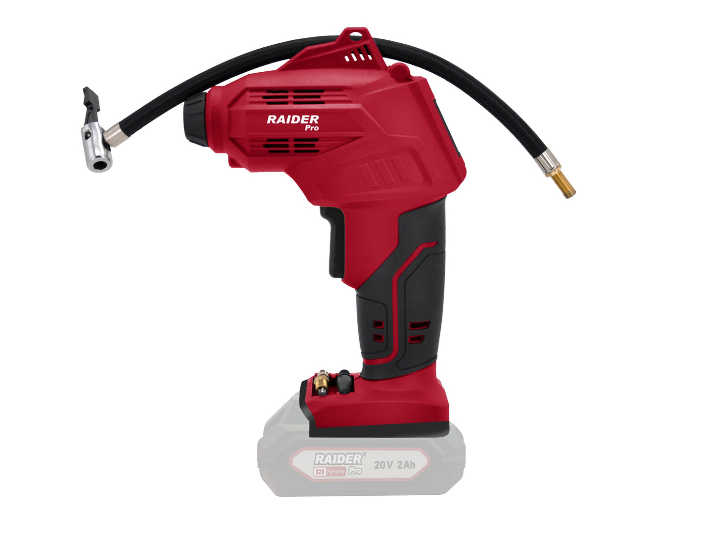 Mini compresor de aer Solo (fara acumulator si incarcator) RDP-YAC20, 7 bar, display LED, Raider 089418