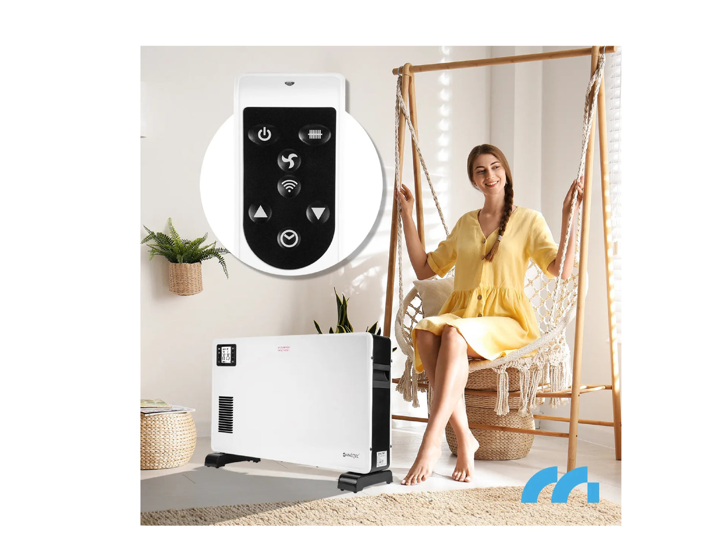 Convectr electric de podea CH3500W Turbo, Wi-Fi, 2300 W, MalTec 112398