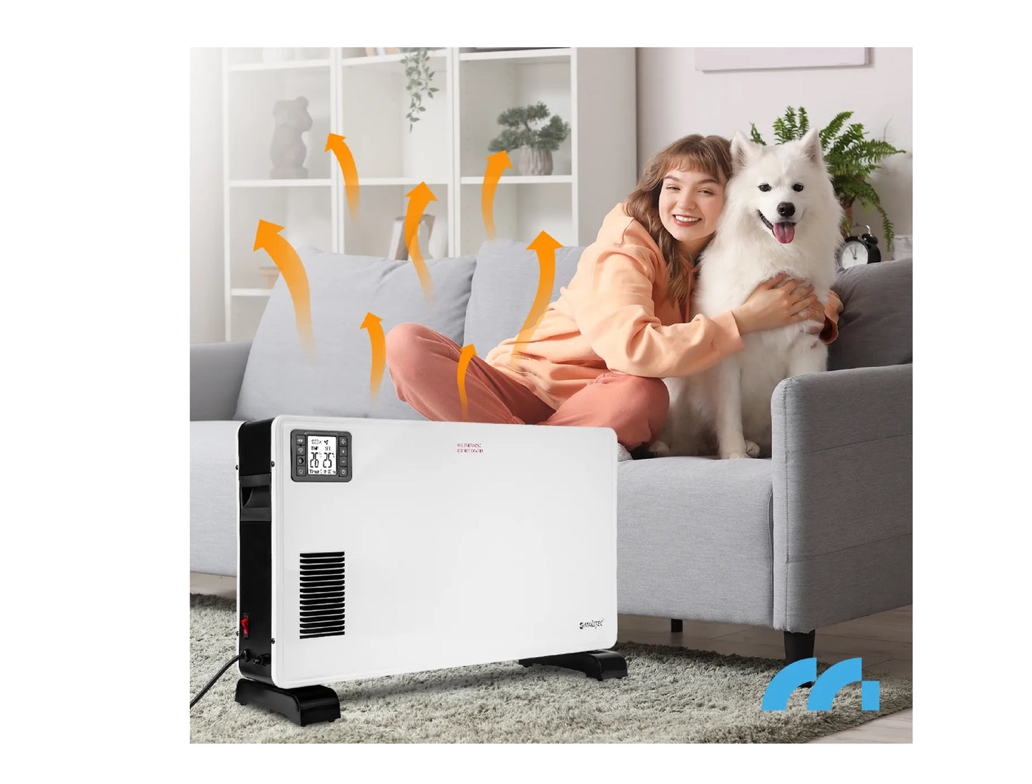 Convectr electric de podea CH3500W Turbo, Wi-Fi, 2300 W, MalTec 112398