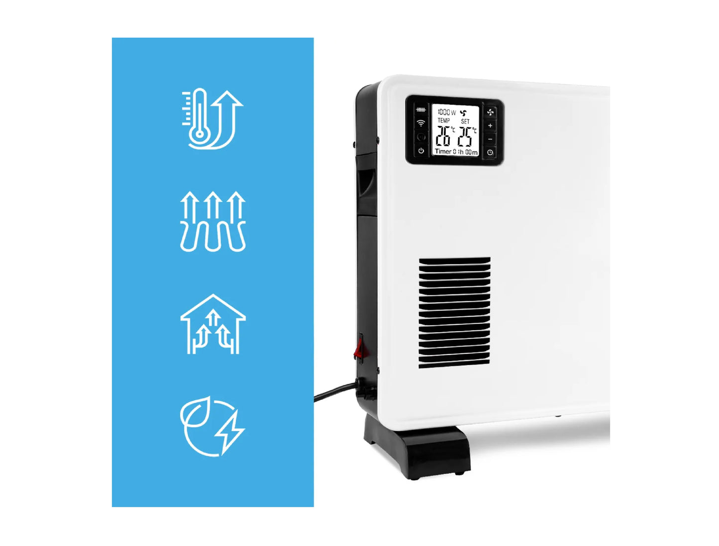 Convectr electric de podea CH3500W Turbo, Wi-Fi, 2300 W, MalTec 112398