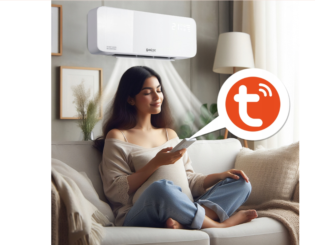 Aeroterma de perete, 2000 W, telecomanda si Wi-Fi, MalTec 111273