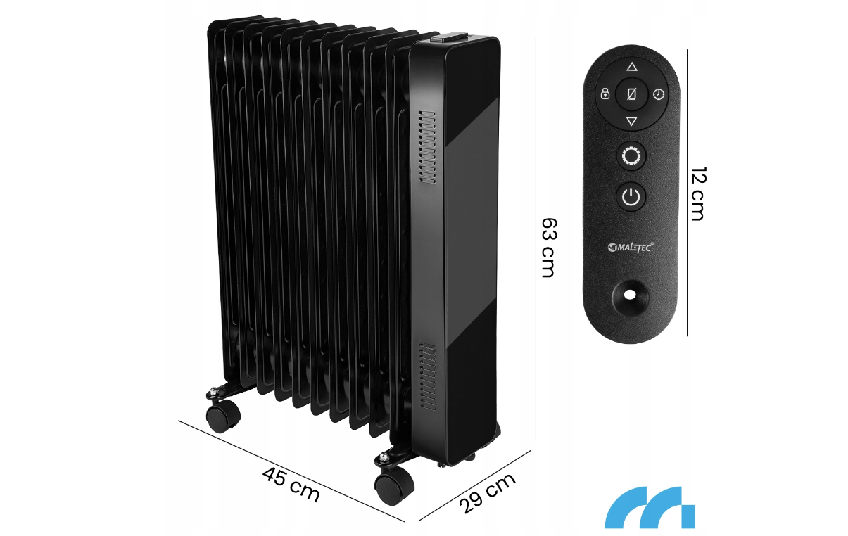 Calorifer electric cu ulei ProOil2500WB Wi-Fi, 2500 W, negru, MalTec 111938