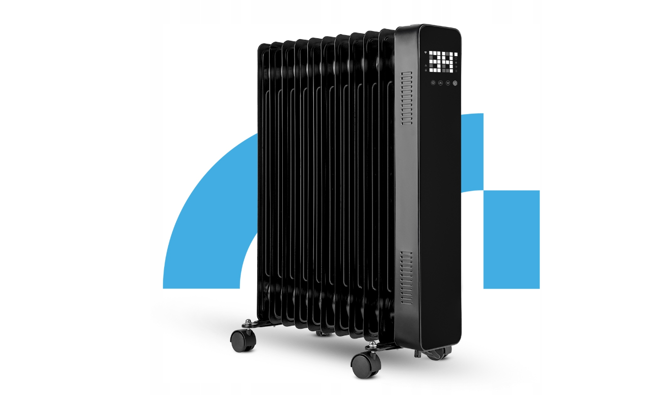 Calorifer electric cu ulei ProOil2500WB Wi-Fi, 2500 W, negru, MalTec 111938