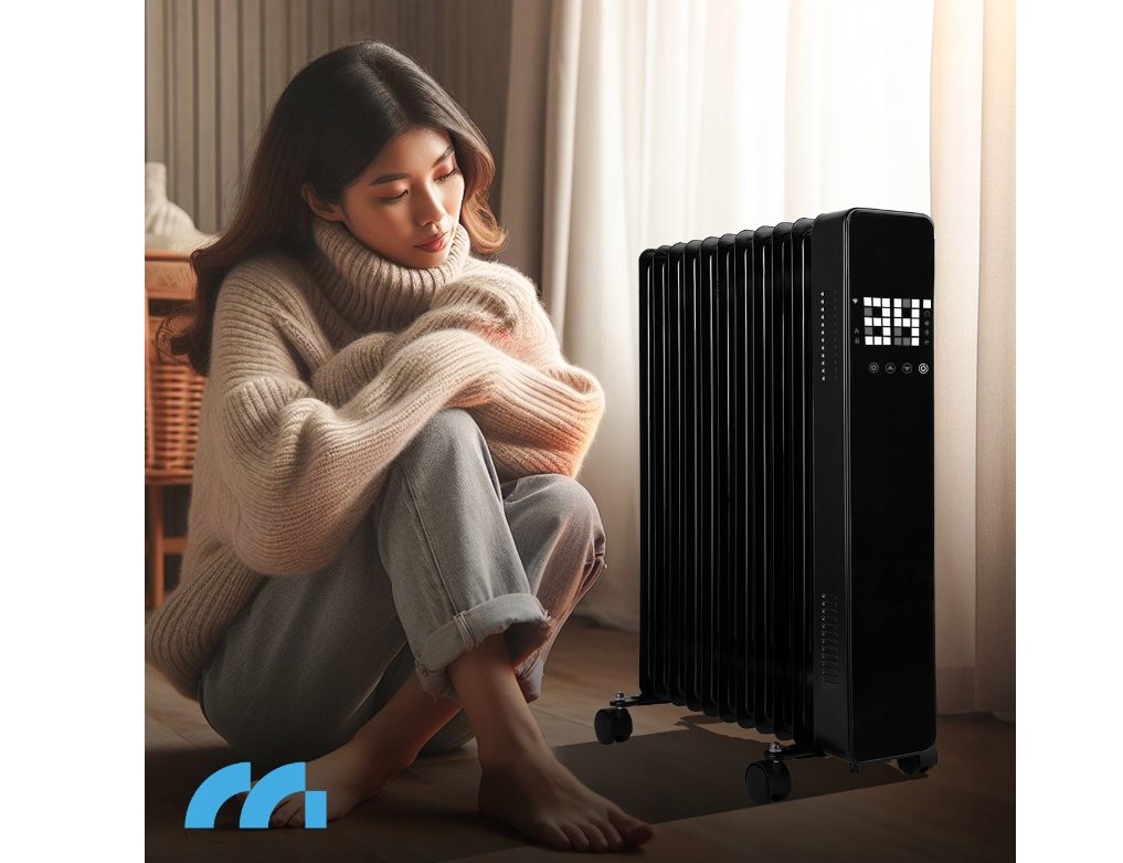 Calorifer electric cu ulei ProOil2500WB Wi-Fi, 2500 W, negru, MalTec 111938