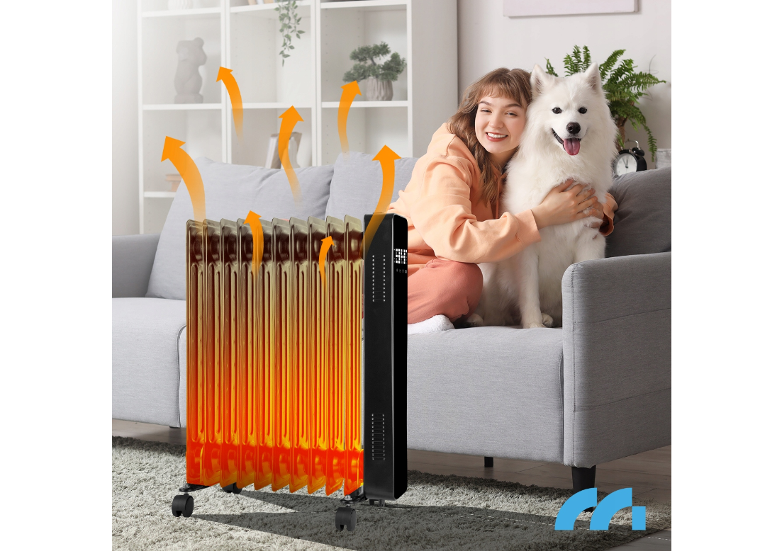 Calorifer electric cu ulei ProOil2500WB Wi-Fi, 2500 W, negru, MalTec 111938