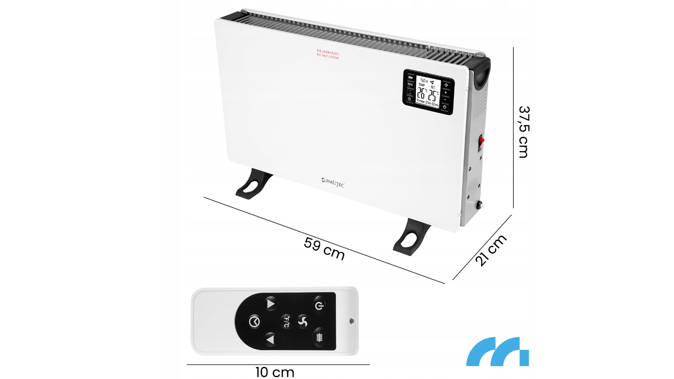 Convector CH2000DW cu panou, 2000 W, MalTec 111941