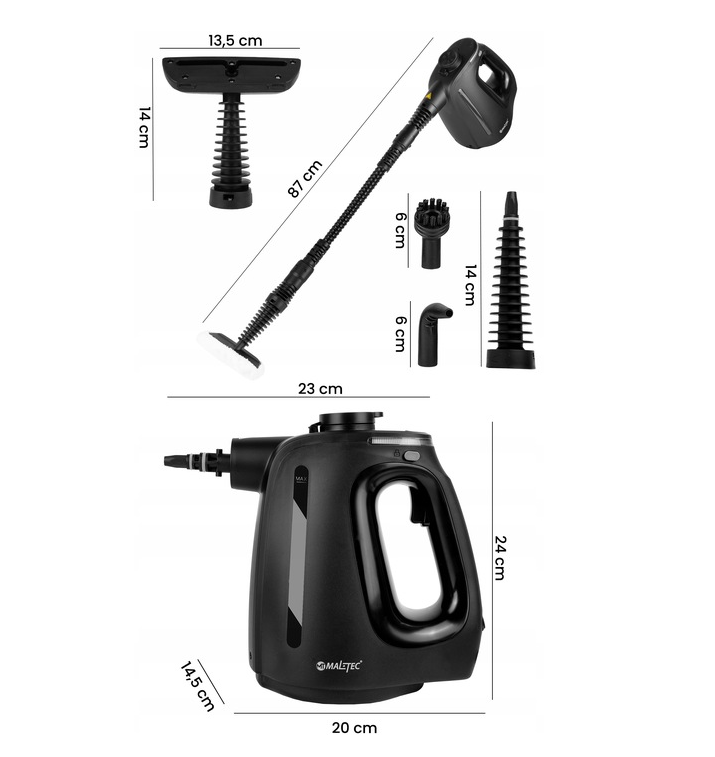 Aparat de curatat cu aburi 6 in 1 HDS3550W-PRO, 3550 W, MalTec 111440