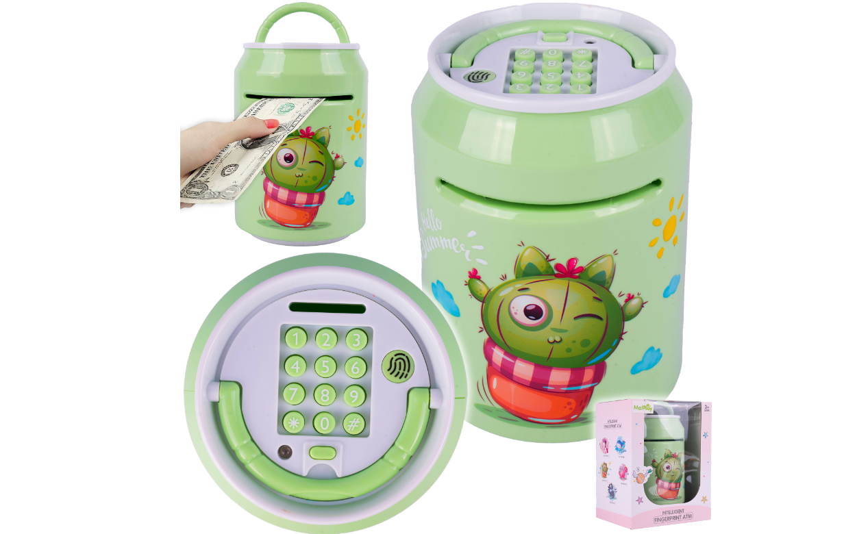 Pusculita interactiva tip seif, verde, MalPlay 111630