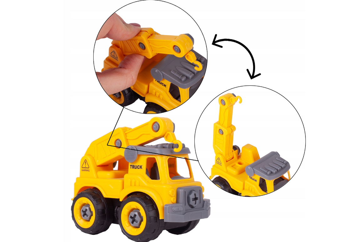 Set vehicule de constructii pentru asamblare, 4 piese, MalPlay 109277