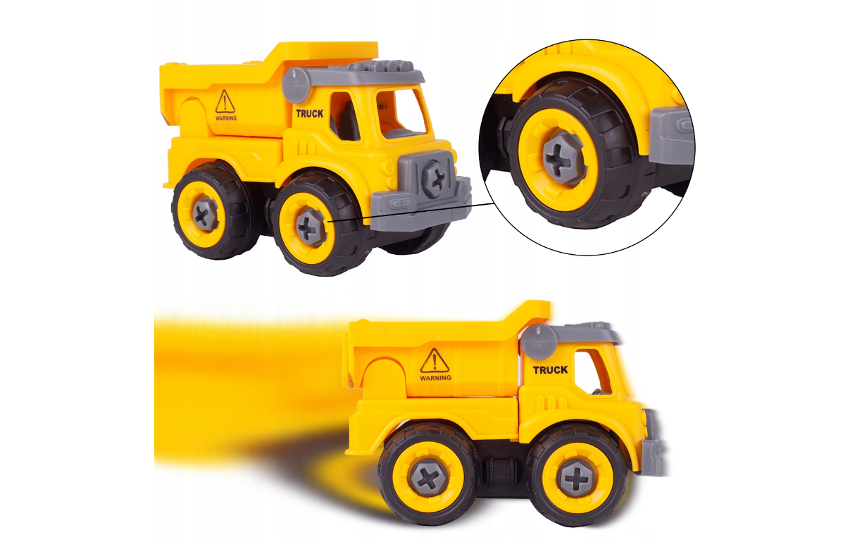 Set vehicule de constructii pentru asamblare, 4 piese, MalPlay 109277