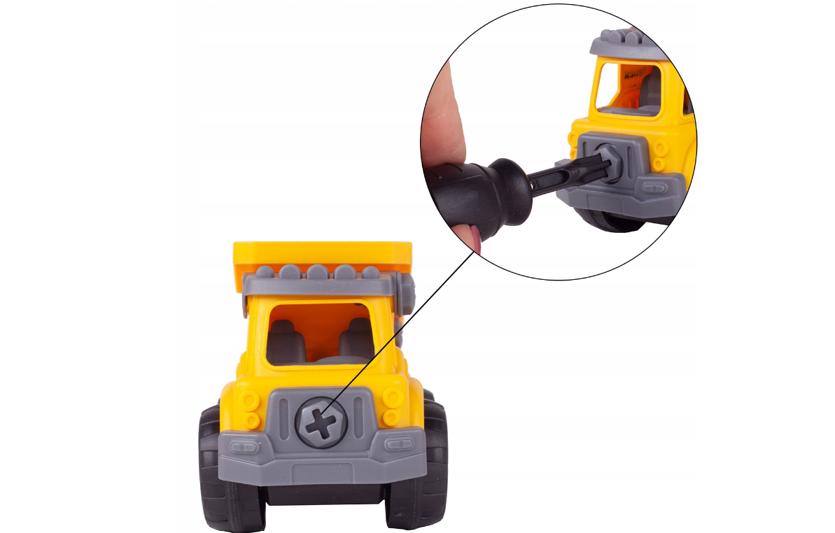 Set vehicule de constructii pentru asamblare, 4 piese, MalPlay 109277