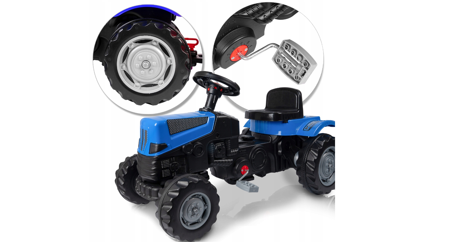 Tractoras XXL cu pedale, albastru, MalPlay 111735